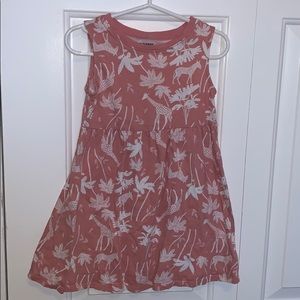 Sleeveless dusty pink safari dress